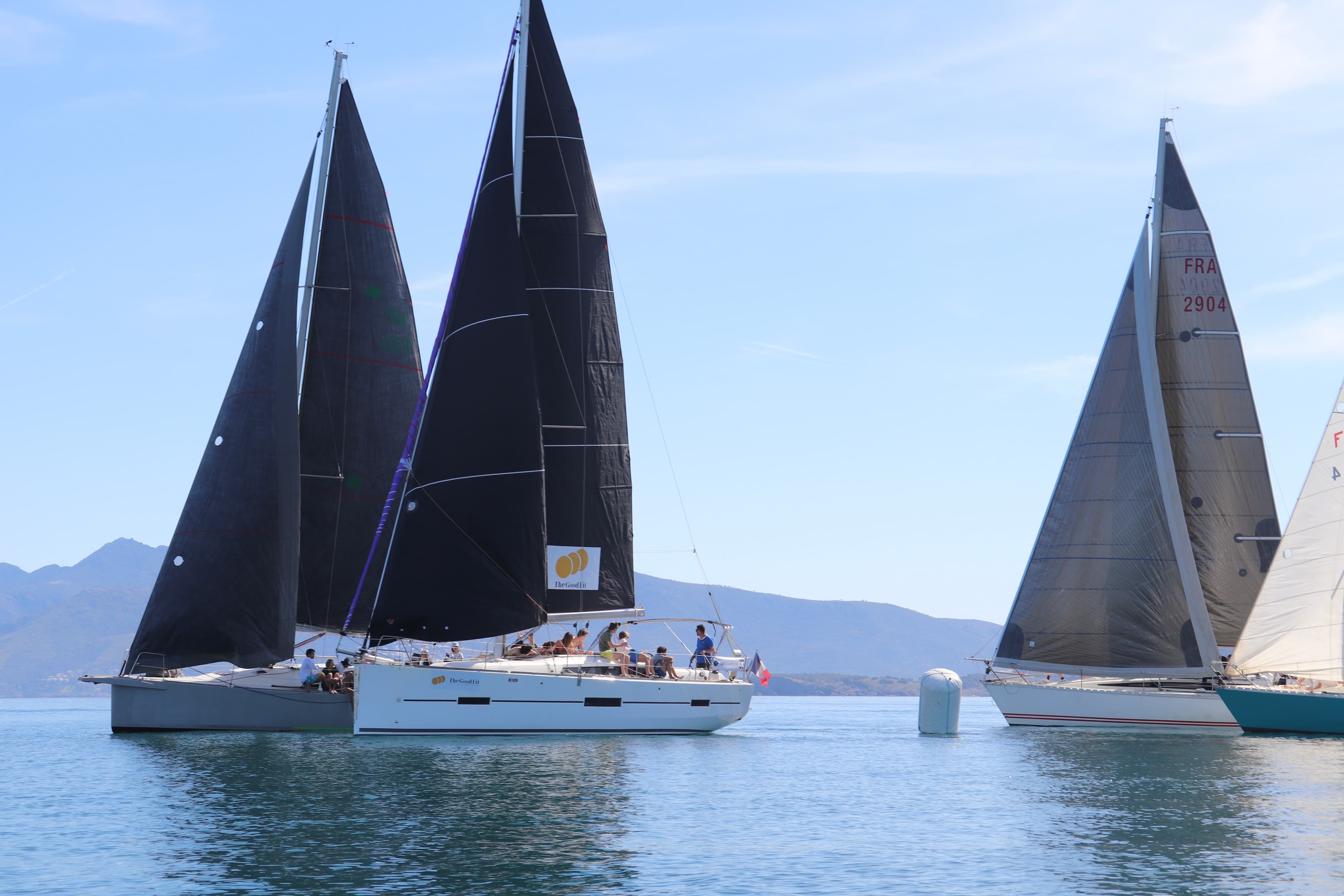 Voiliers en régate lors du Challenge SPI Dauphine